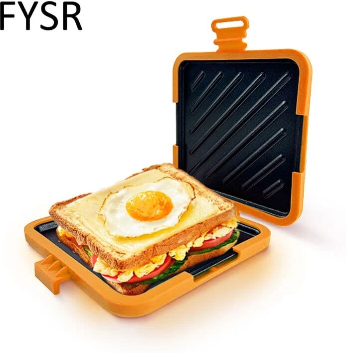 NONE 1pc Food Grade Silicone Easy-to-Use Microwave Sandwich Maker with Adjustable Silicone Straps Quick, Even Cooking for Crispy Toas