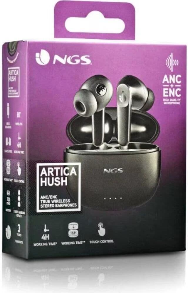 Ngs Artica Hush Auriculares Inalámbricos Bluetooth 53 Anc Enc Micrófono Hq Talla Única Unisex