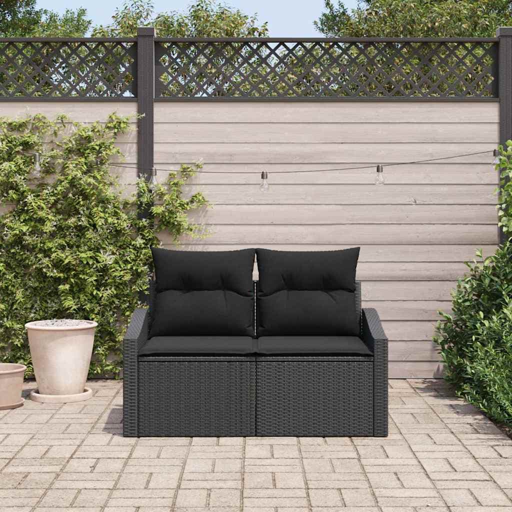 vidaXL Canapé de jardin avec coussin 123 x 62 x 69 cm polyrotin