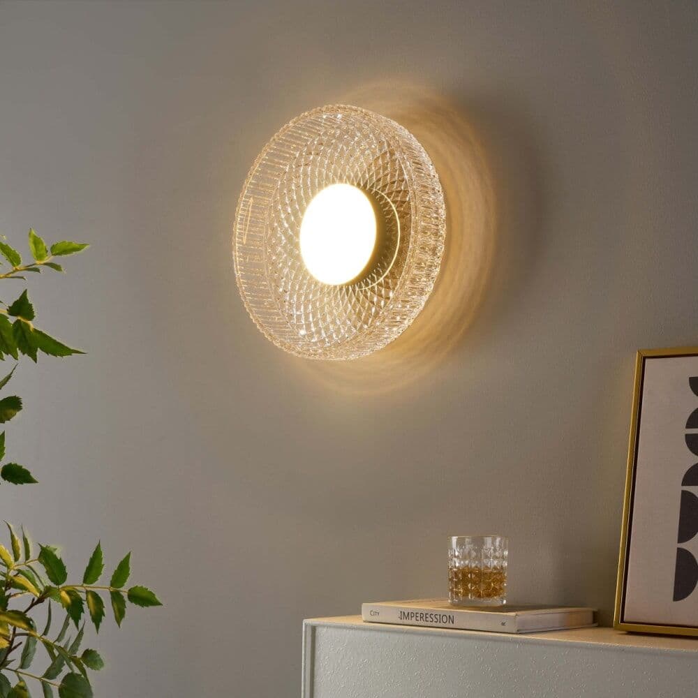 Kosilum Plafón metal y vidrio   cm