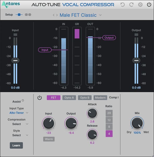 Antares AutoTune Vocal Compressor
