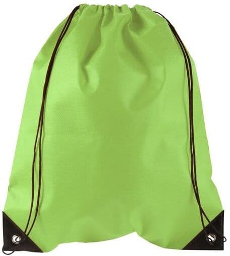 Sac publicitaire à dos Nathalie non tissé polypropylène (PP) vert citron