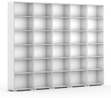 B2B Partner Biblioteka SILVER LINE, 5 kolumn, 2230 x 3000 x 400 mm, biały
