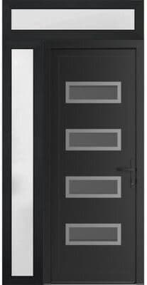 VDOMDOORS Manux 8113 Matte Black uPVC Metal-Plastic Exterior Door