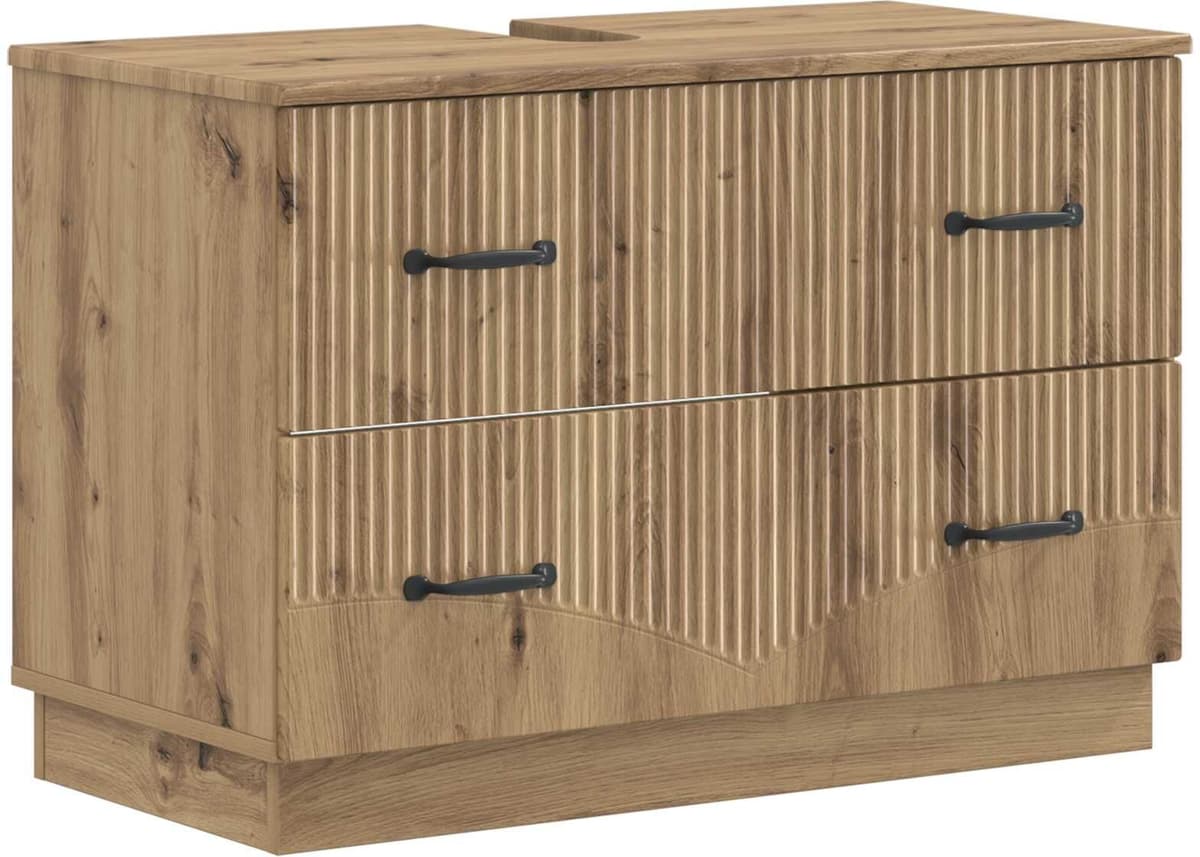 vidaXL Ensemble de 2 meubles de salle de bain HOORN Chêne artisanal