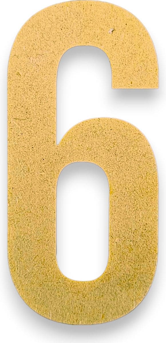 MGM Trading Laser gesneden letters en cijfers van MDF, Beige, Hoogte: 10 cm, Dikte: 0,9 cm