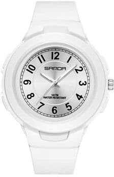 Everyday Crate SANDA 6095 Digital Sports Watch 50M Waterproof Electronic Watch For Students white