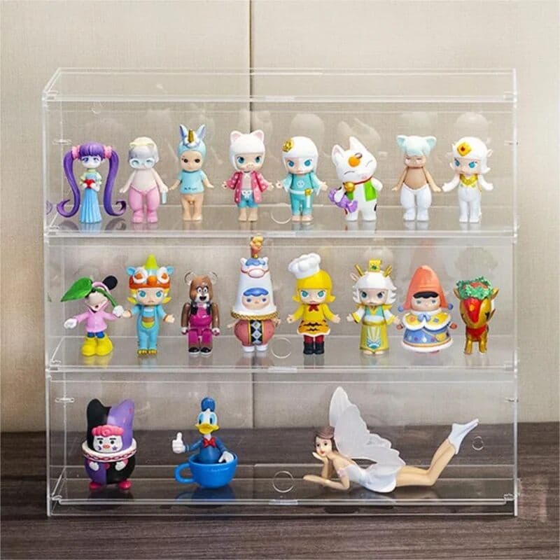 NONE Transparent Acrylic Display Shelf, Multilayer Toys, Car Model Dust Storage Box, Desktop Vertical Display Cabinet