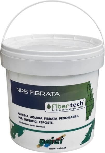naici Np5 Kg.20 Ros.Fi Guaina Liquida Impermeabilizzante Monocomponente Fibrorinforzata Pronta All'Uso Colore Rosso Quantità 20 Kg - Np5
