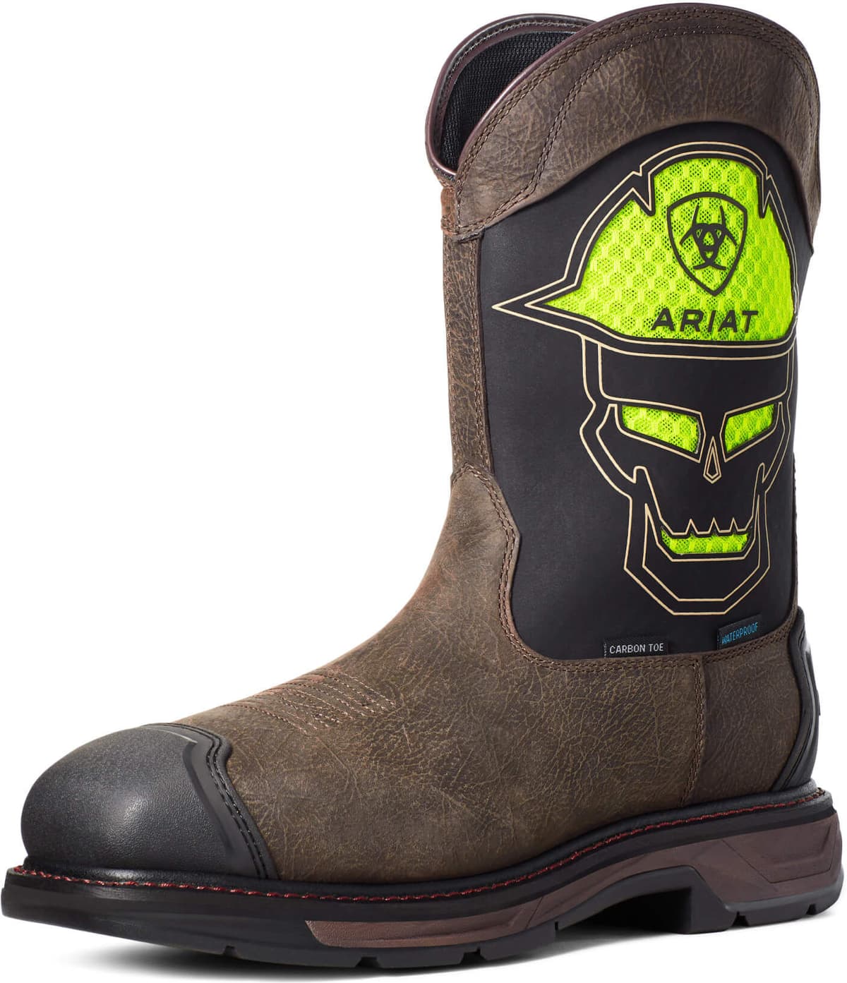 Men's WorkHog XT VentTEK Bold Waterproof Carbon Toe Work Boots in Iron Coffee, Size: 9.5 EE / Wide by Ariat