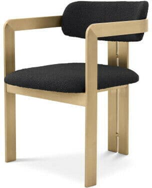 Eichholtz Donato matstol bouclé black