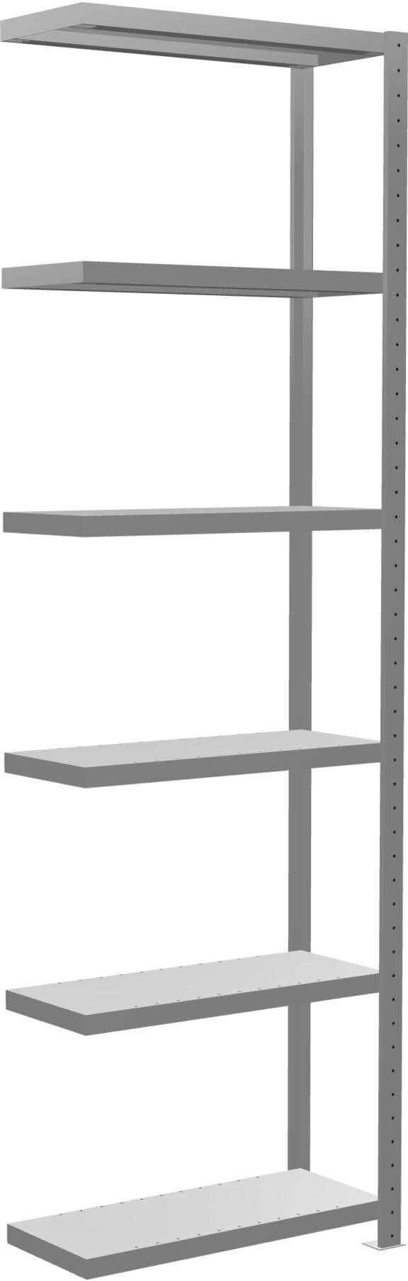 Schulte Anbauregal Steckregal MULTIplus250 2500 x 750 x 300 mm 6 Fachböden Kreuzstrebe verzinkt ; Schulte Lagertechnik (12936-75)