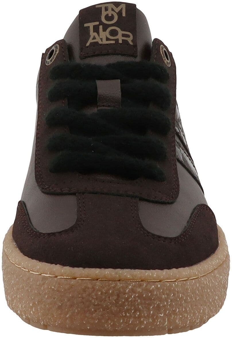 Sneaker TOM TAILOR "Tom Tailor Sneakers", Damen, Gr. 41, braun (mokka), Polyurethan, Schuhe Sneaker