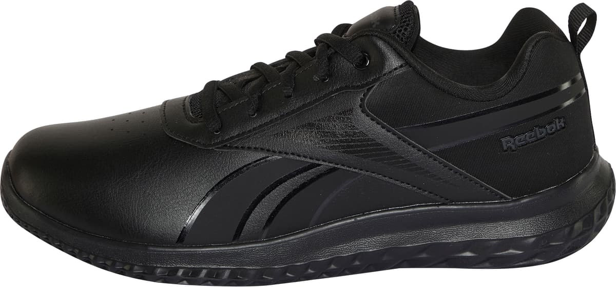 Laufschuh REEBOK "RUSH RUNNER 5 SYN", Jungen, Gr. 34,5, schwarz (schwarz, schwarz, grau6), Synthetik, Textil, Schuhe Laufschuh, pour enfants et adolescents schwarz, schwarz, grau6 34,5