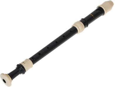 Thomann TRA-31B Alto Recorder Schwarz mit weißen Ringen