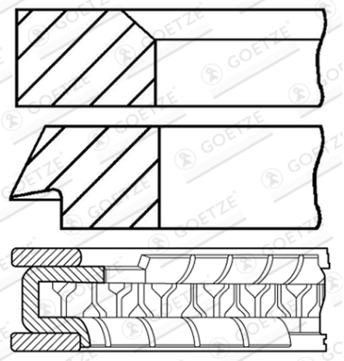 Goetze Engine Kolbenringsatz GOETZE 08-702600-00