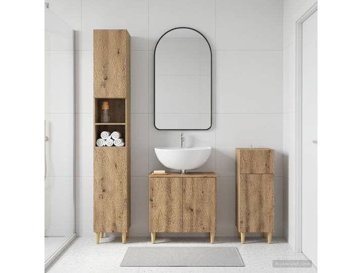 vidaXL 3-teiliges Badezimmer-Schranksystem DELFT Artisan-Eiche