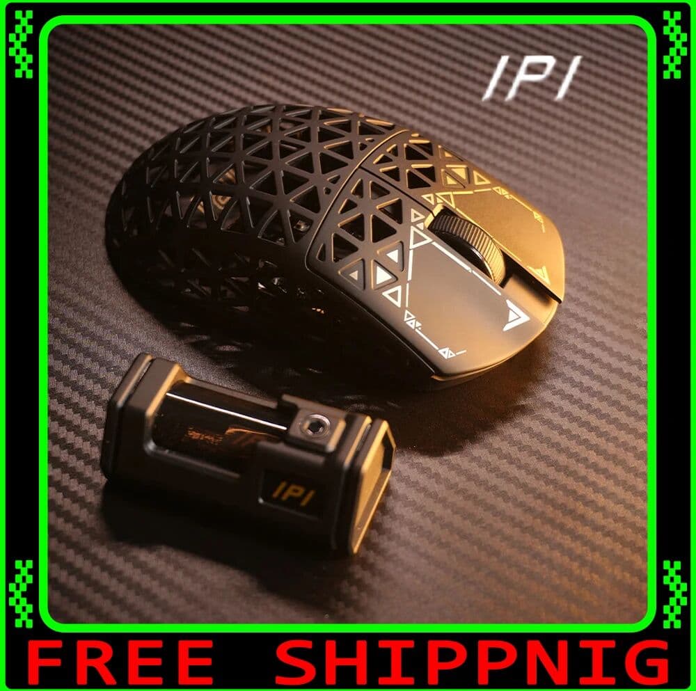 Ajazz IPI Piao Float Wireless 8k Mouse 3 Mode Bluetooth Dual 8k Carbon Hell Out Gaming Esports Lightweight Mouse Custom Made Mice Gift
