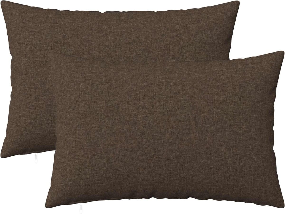 vidaXL Housse de coussin 2 pc HEERLEN Taupe 30 x 50 cm Tissu