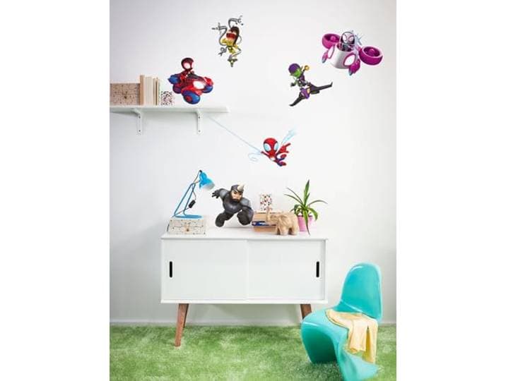 Komar Wandtattoo - Spidey and His Amazing Friends Chasing - Größe 50 x 70 cm - Marvel, Wandsticker, Kinderzimmer, Aufkleber, Bunt