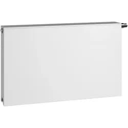Kermi therm-x2 Line-Ventilheizkörper Hygiene Typ 30, weiß RAL 9016 seidenglanz, 305 x 2005 x 157 mm, 1556 Watt, Ventil links, ohne Abdeckung