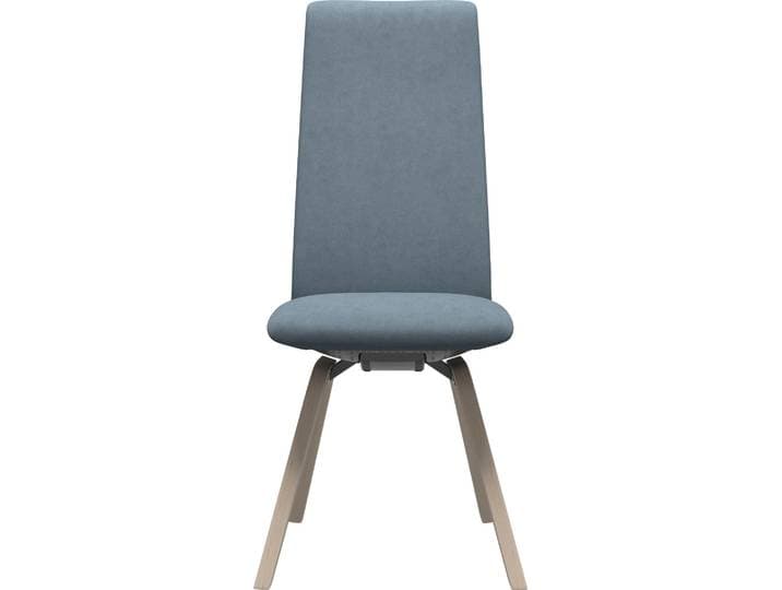 Polsterstuhl STRESSLESS Laurel , blau (light blau dinamica, eiche gekalkt), B:49cm H:105cm T:60cm, Microfaser DINAMICA (88% Polyester, 12% Polyurethan), Stühle, Polsterstuhl, High Back, Größe M, mit schräggestellten Beinen in Eiche gekalkt