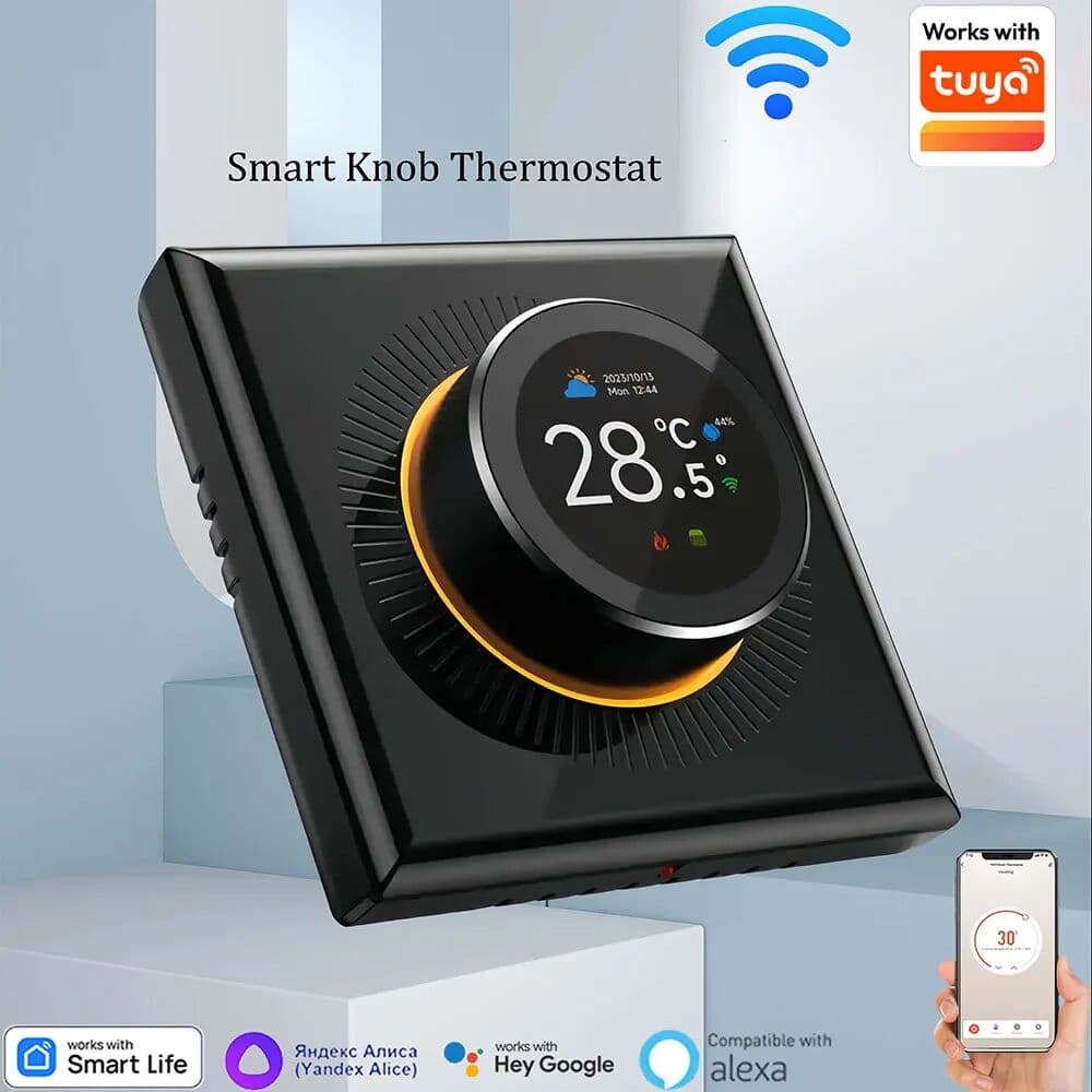 LS WiFi Smart Knob Thermostat Floor Heating Water Gas Boiler Home Room Programmable Temperature Controller Tuya Alexa Google Home