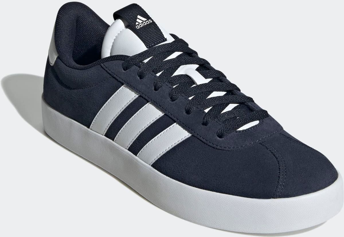 Sneaker ADIDAS SPORTSWEAR "VL COURT 3.0", Gr. 38, blau (legend ink, ftwr weiß, ftwr weiß), Leder, Synthetik, Schuhe Sneaker, inspiriert vom Design des adidas samba legend ink, ftwr weiß, ftwr weiß 38