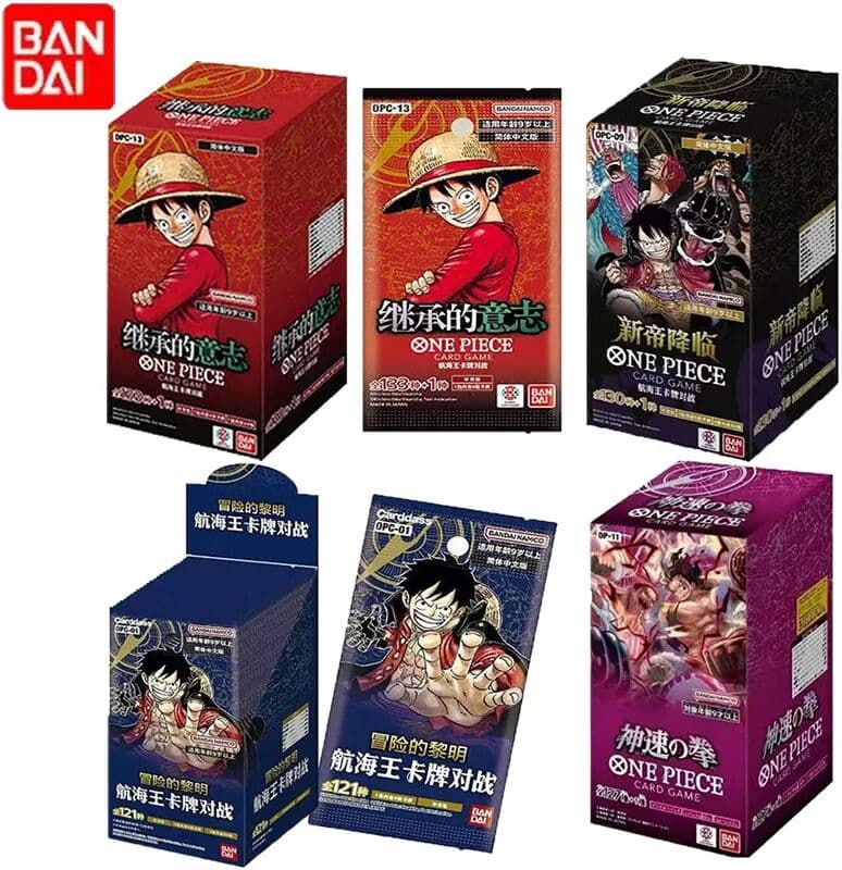 Bandai One Piece TCG OP01-OP13 Card Game Romance Dawn Chinese Version TCG Booster BOX Collection Cards Kids Toys Birthday Gift