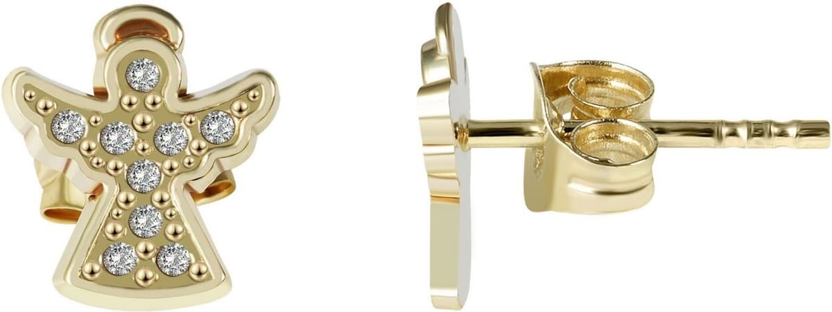Paar Ohrstecker ADELIA´S "Damen Ohrstecker aus Gold 333 und Zirkonia", gold, Ohrringe, Damen, Damen, Gelbgold 333 Gold, Gelbgold 333, Gold