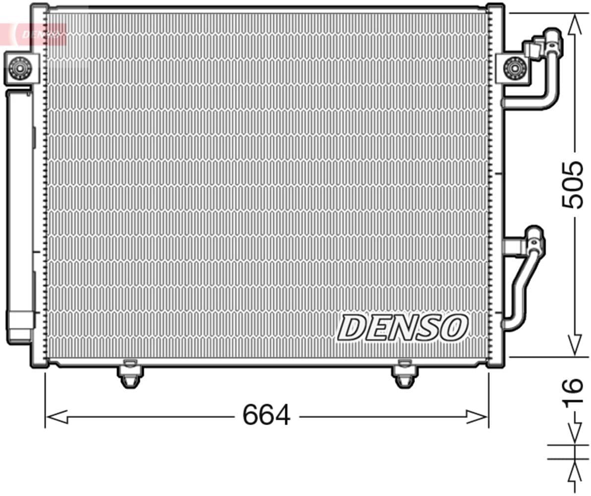 Condensador, sistema de ar condicionado DENSO DCN45005