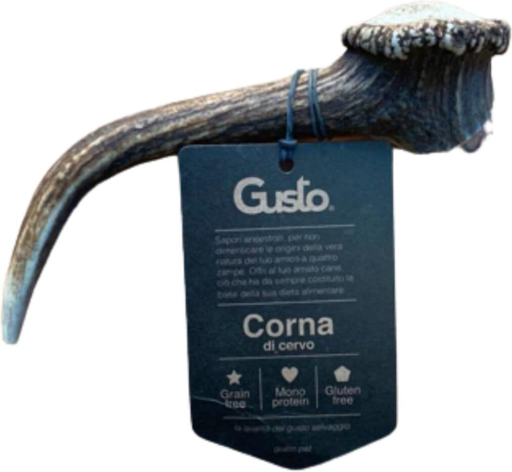 Gusto Corna di Cervo Intere per Cani Masticativo Naturale L 130-199gr