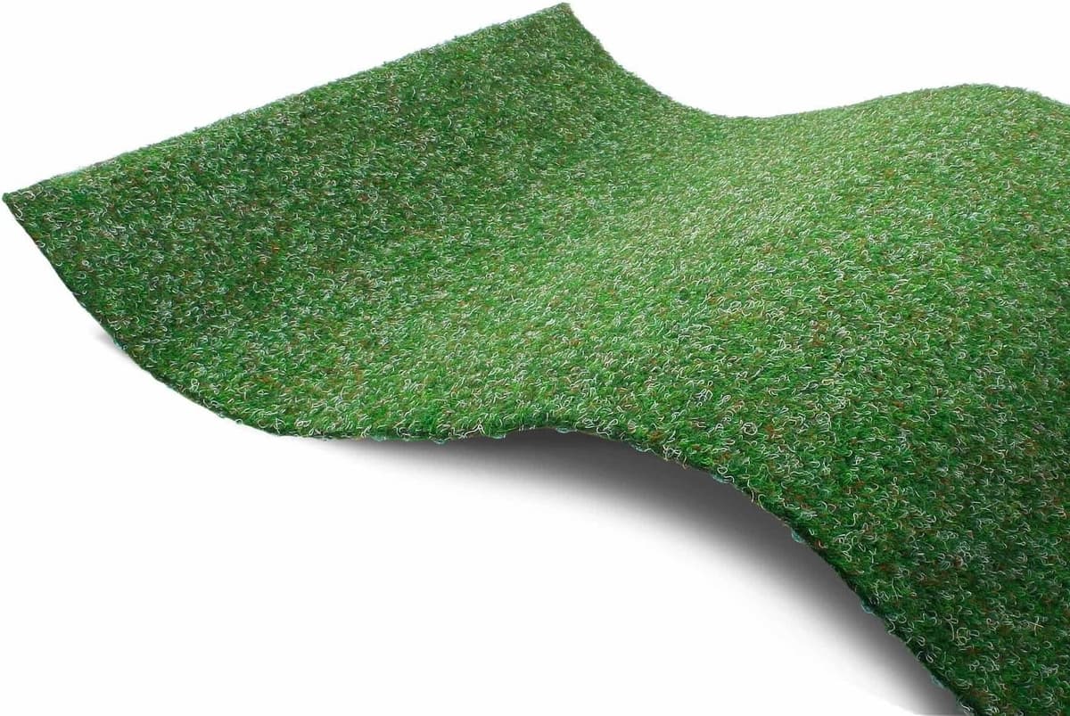 Kunstrasen "GREEN, Gesamthöhe 7,5 mm, Made in Netherlands", grün, B:133cm L:2.300cm, Polypropylen (PP), PRIMAFLOR-IDEEN IN TEXTIL, Teppiche, Kunstrasen, Rasenteppich, blau, mit Drainage-Noppen grün B : 133cm 1 Stk., L: 2.300cm