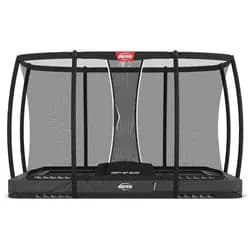 BERG Trampolin Ultim Champion InGround 330 Grey mit AirFlow Pro inkl. Sicherheitsnetz Deluxe