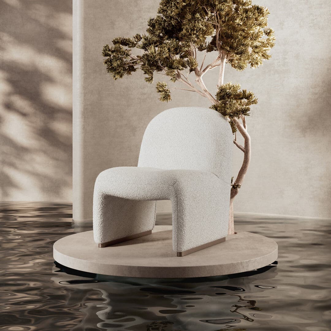 17 Stories Rikako Mid-century Side Chair with Hardwood Legs Ivory 77.47cm H X 60.96cm W X 74.93cm D