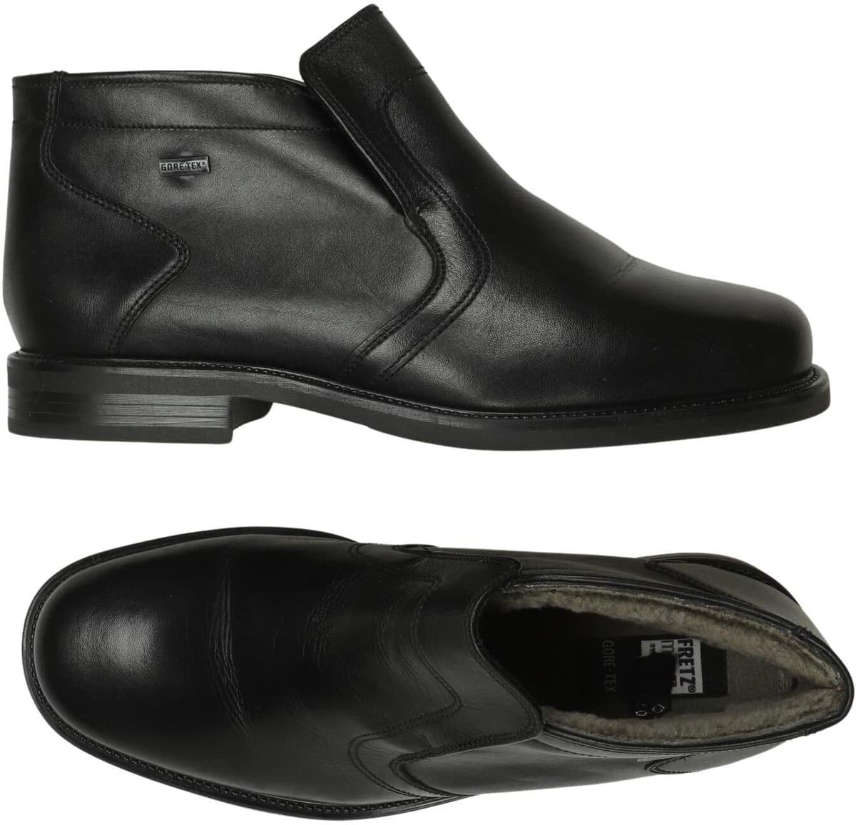 Fretz MEN Herren Stiefel, Schwarz, Gr. EU 42,5 (UK 8.5), Leder - Second Hand