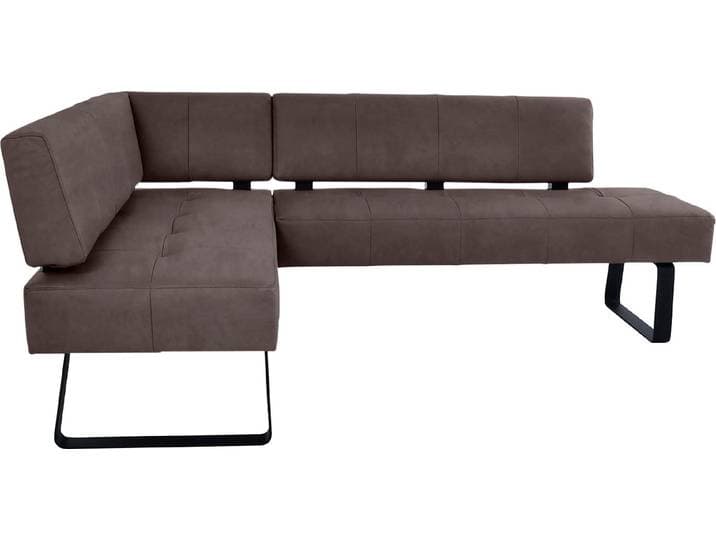 Eckbank K+W KOMFORT & WOHNEN Spider II , braun (schwarzbraun 79, schwarz), B:165cm H:88cm T:227cm, Sitzbänke, Eckbank, Sitzsteppung, bequem durch Sandwichbauweise, 2 Stellmaße