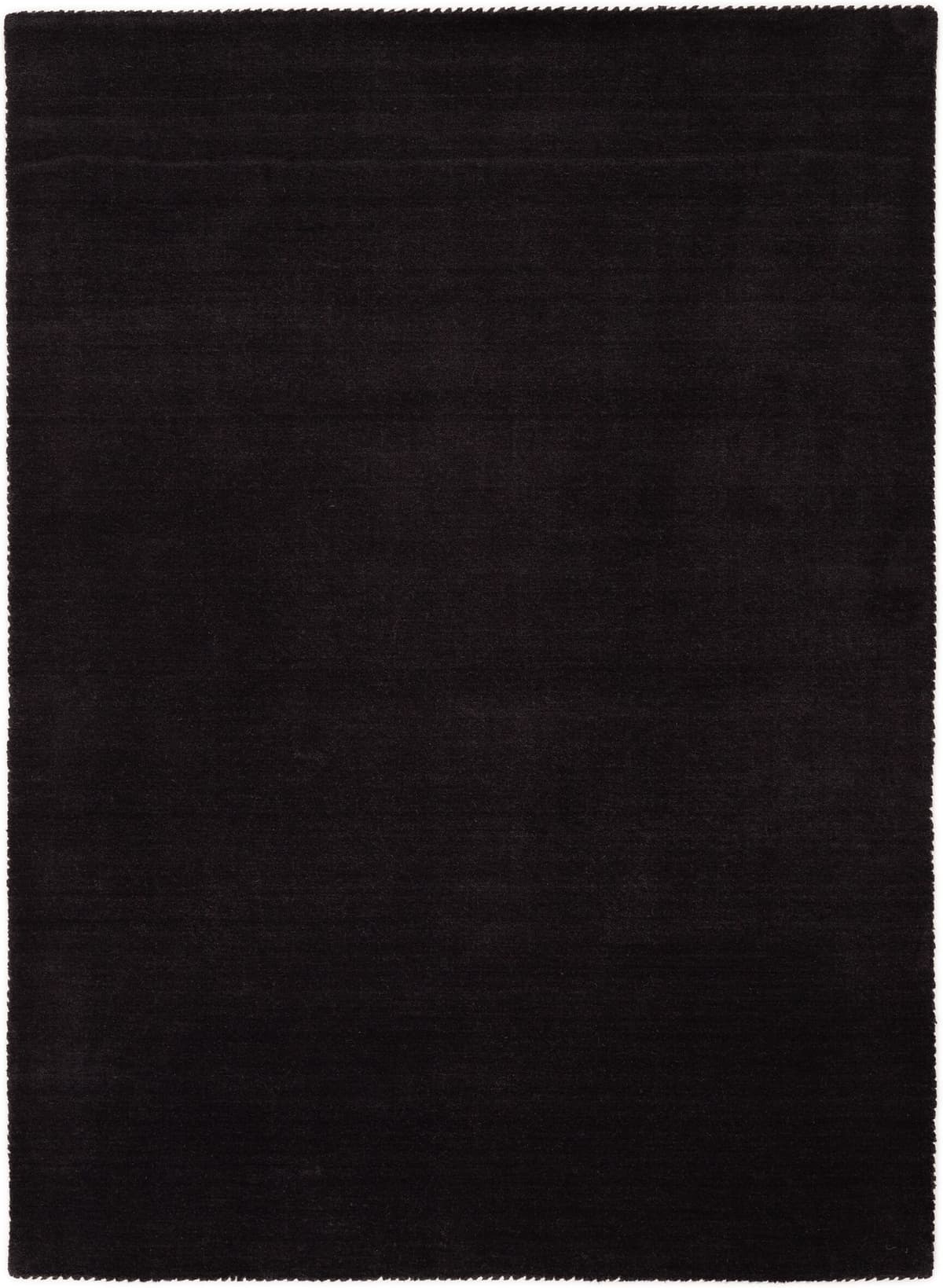 Wollteppich CARPETFINE "Gabbeh Lola Uni", grau (dunkelgrau), B:240cm H:14mm L:340cm, Wolle, Teppiche, Wollteppich, mit natürlichem Pflanzenmaterial von Hand gewebt, auch in Rund dunkelgrau B : 240cm 1 Stk., 14mm, L: 340cm