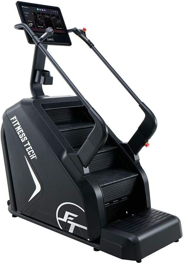 Fitness Tech Escaladora Stepper Pro Series con Pantalla Táctil HD 21,5" . Negro