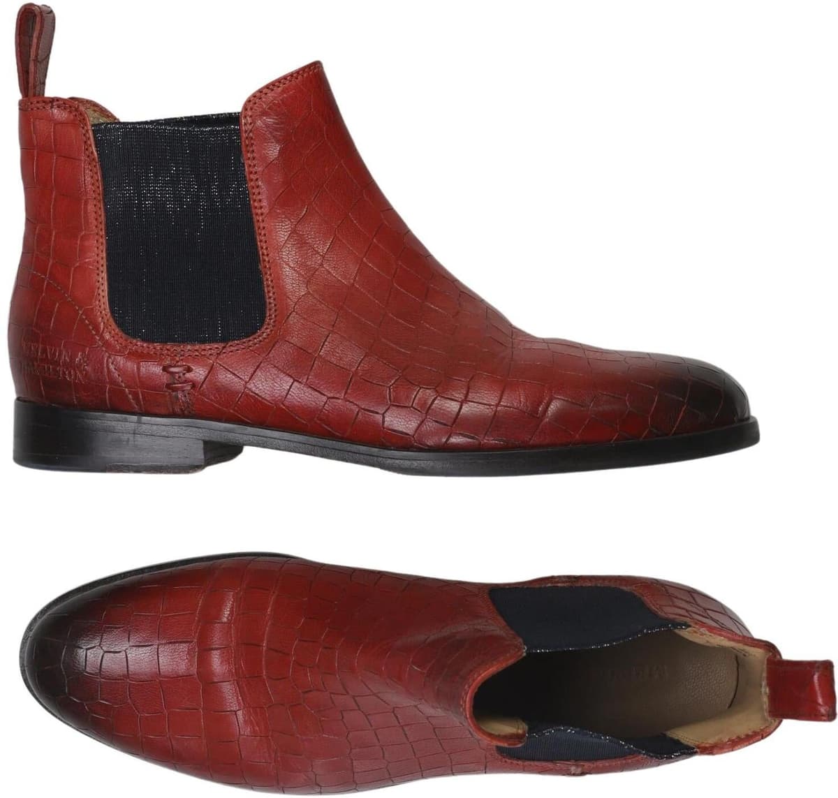 Melvin & Hamilton Damen Stiefelette, Rot, Gr. EU 37, Kunstleder - Second Hand