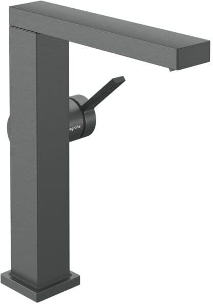Hansgrohe Tecturis E Einhebel-Waschtischarmatur 73060340 mit Schwenkauslauf und Push-Open-Ablaufgarnitur, brushed black chrome