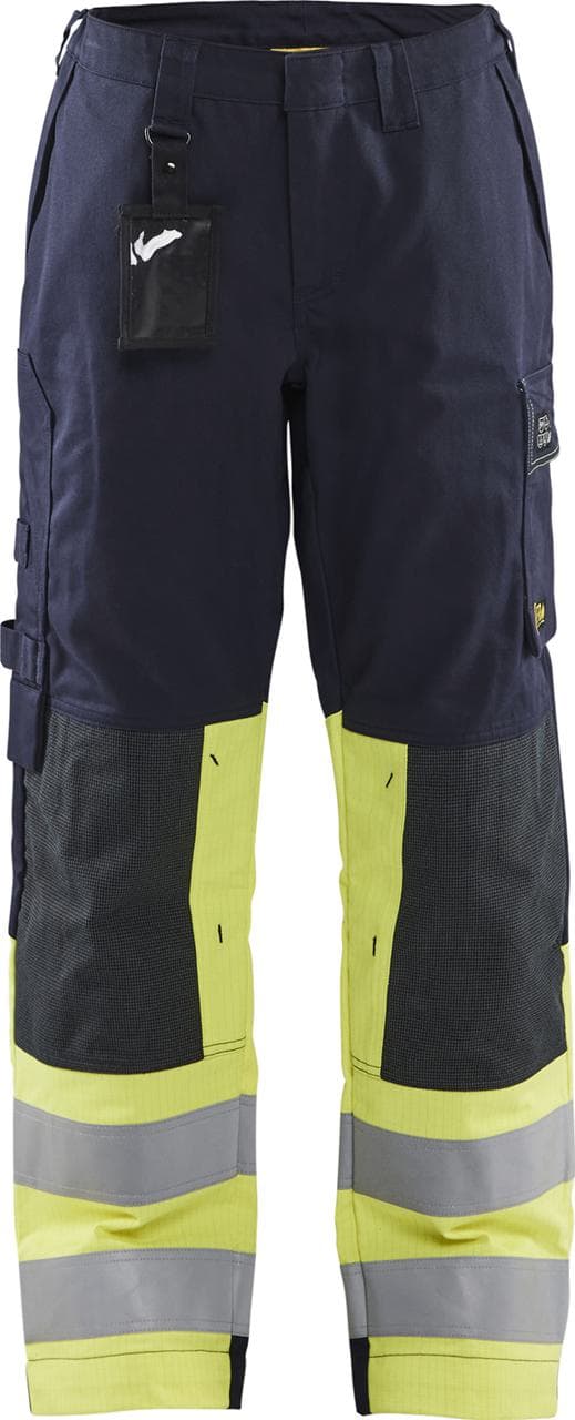 Blåkläder 7181 Dame Multinorm Buks / Dame Multinorm Arbejdsbuks - C38 - Marineblå/high Vis Gul