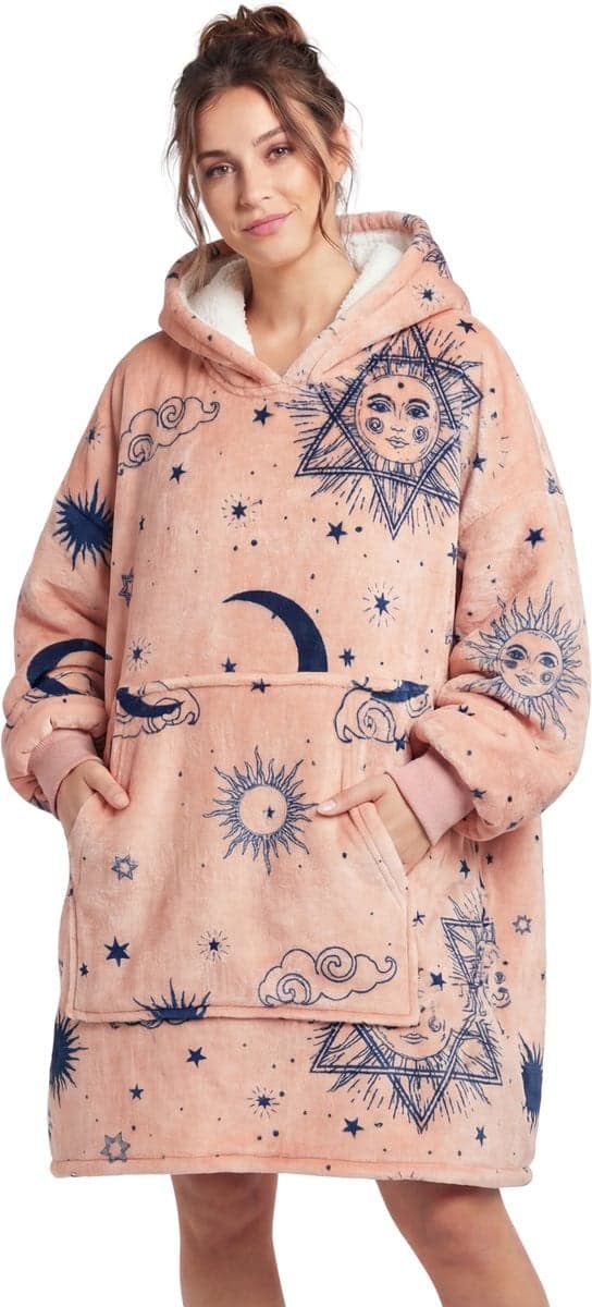 JAXY Snuggle Hoodie Deken met Mouwen - Fleece Deken voor Volwassenen - Carroll - 1450 gram