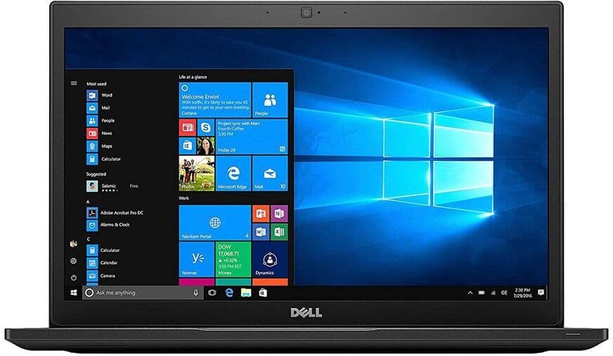 Dell Latitude 7490   i5-8350U   14"   16 GB   256 GB SSD   FHD   Rétroéclairage du clavier   Win 11 Home   FI - Refurbished