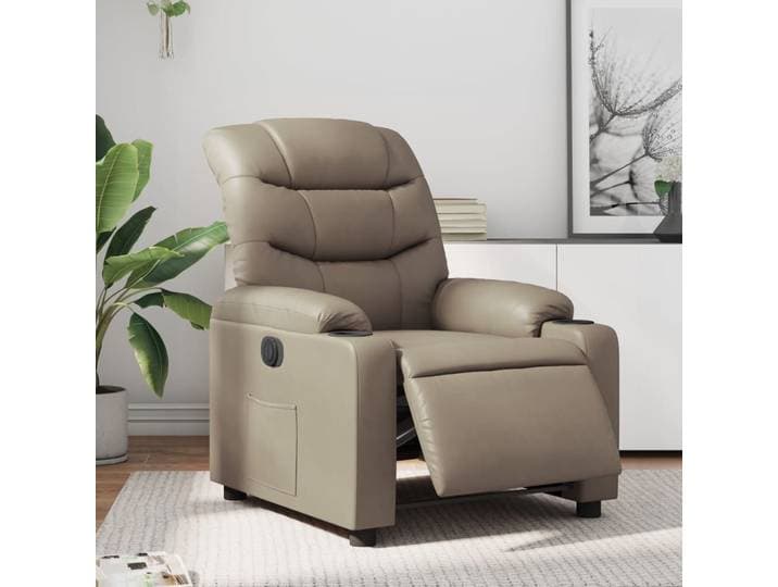 vidaXL Relaxsessel Elektrisch Cappuccino Kunstleder