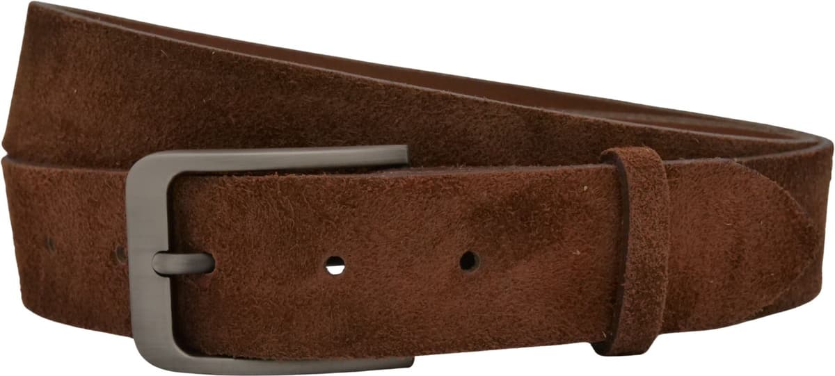 Ledergürtel ANNAMATONI "AnnaMatoni Herren Ledergürtel Zeitloses Design Gürtel 3,5cm", Herren, Gr. TW85 - 100cm Gesamtlänge, braun (braun 650), 100% Leder, Gürtel Ledergürtel