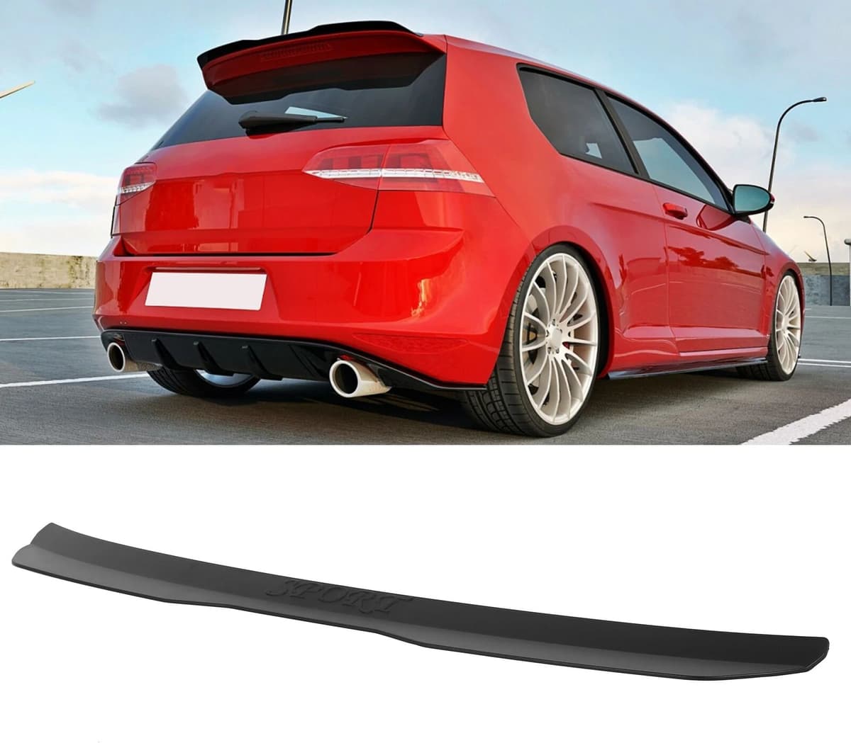 NONE Rear Roof Spoiler Wing Two Compartment Vehicle Universal for Seat LEON Maxton MK1 Mk2 Mk3 MK4 MK5 MK6 MK7 2000‑2021
