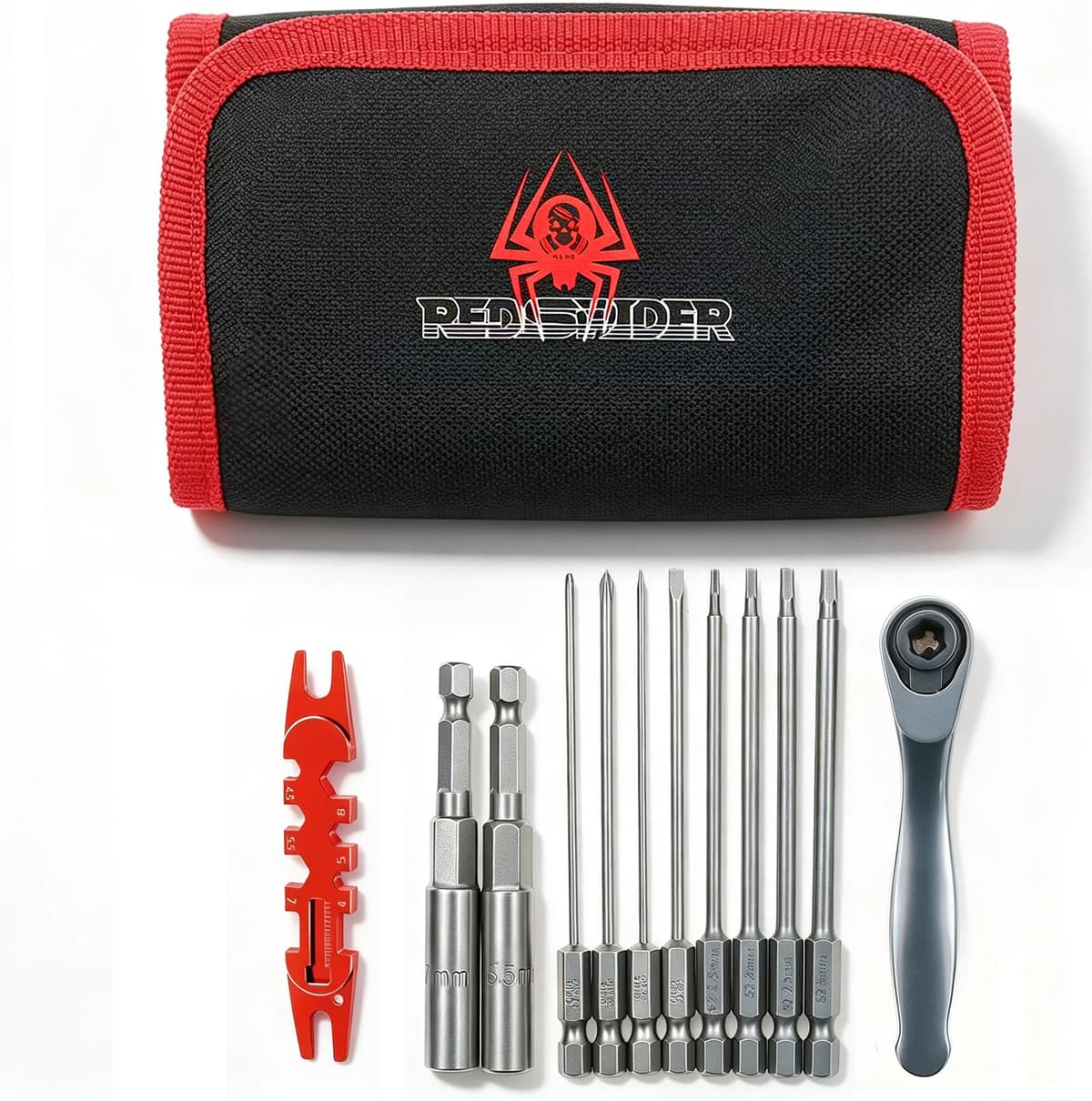 RS RC Repair Tool Kit Hex Screwdriver Nut Driver Wrench With Storage Bag, Maintenance Tools for 1/8 RC Car Truck Buggy  Accessories