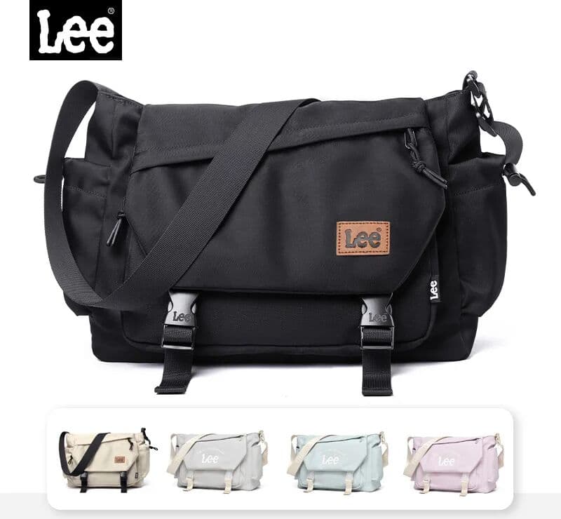 Lee Fashion Waterproof Large Crossbody Shoulder Bag Women Male Flip Laptop Messenger Bag Teenagers College Satchel School Bag