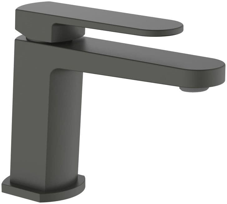 AQUASANIT Rubinetto per lavabo Zefir grigio  getto laminare cristallino